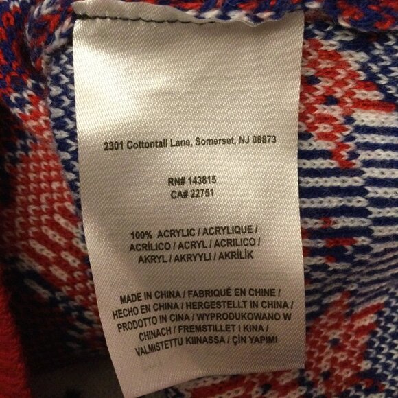 NFL team apparel size medium New York Giants knit sweater red & blue long sleeve - Picture 6 of 6